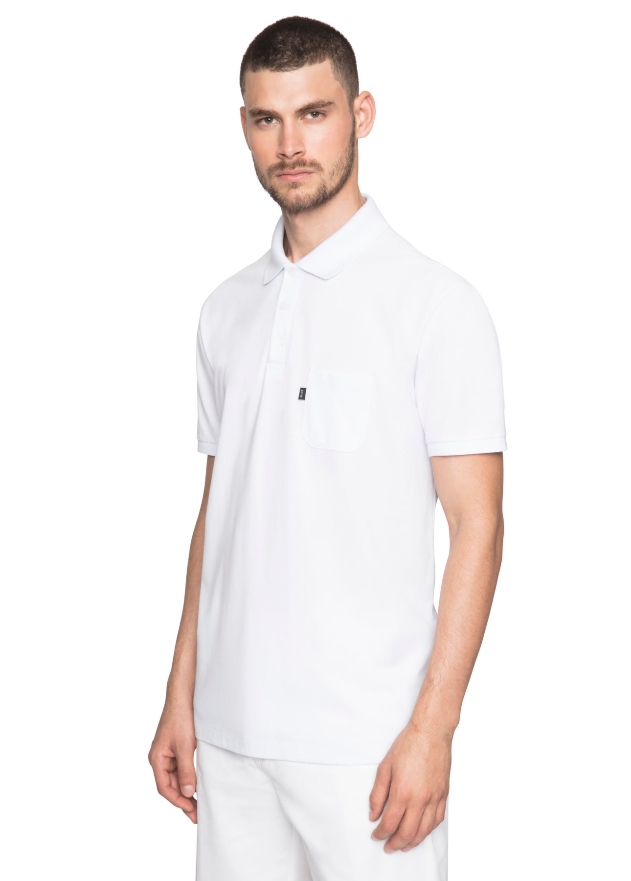 Polo Piquet Pocket Classic Mc Branco