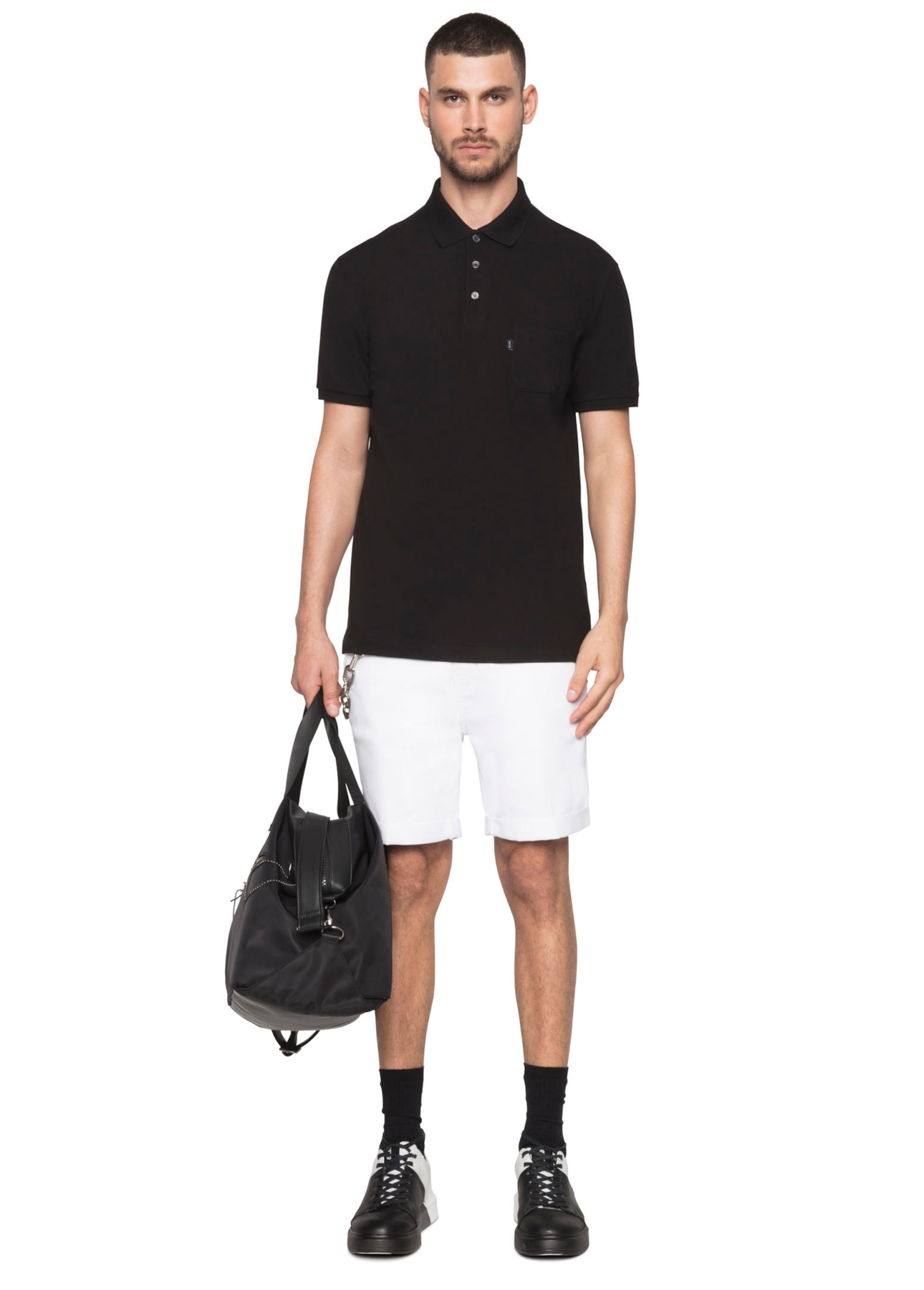 Polo Piquet Pocket Classic Mc Preto