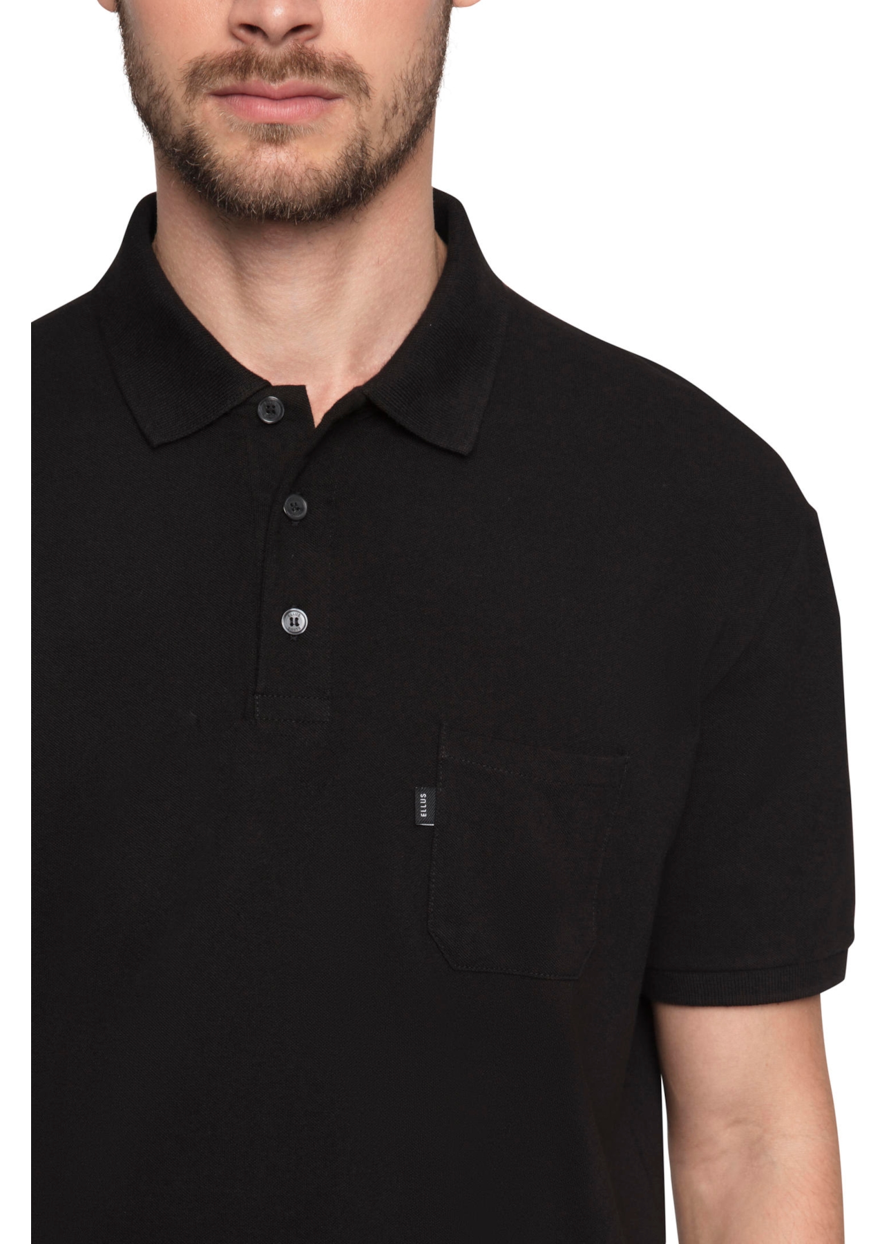 Polo Piquet Pocket Classic Mc Preto