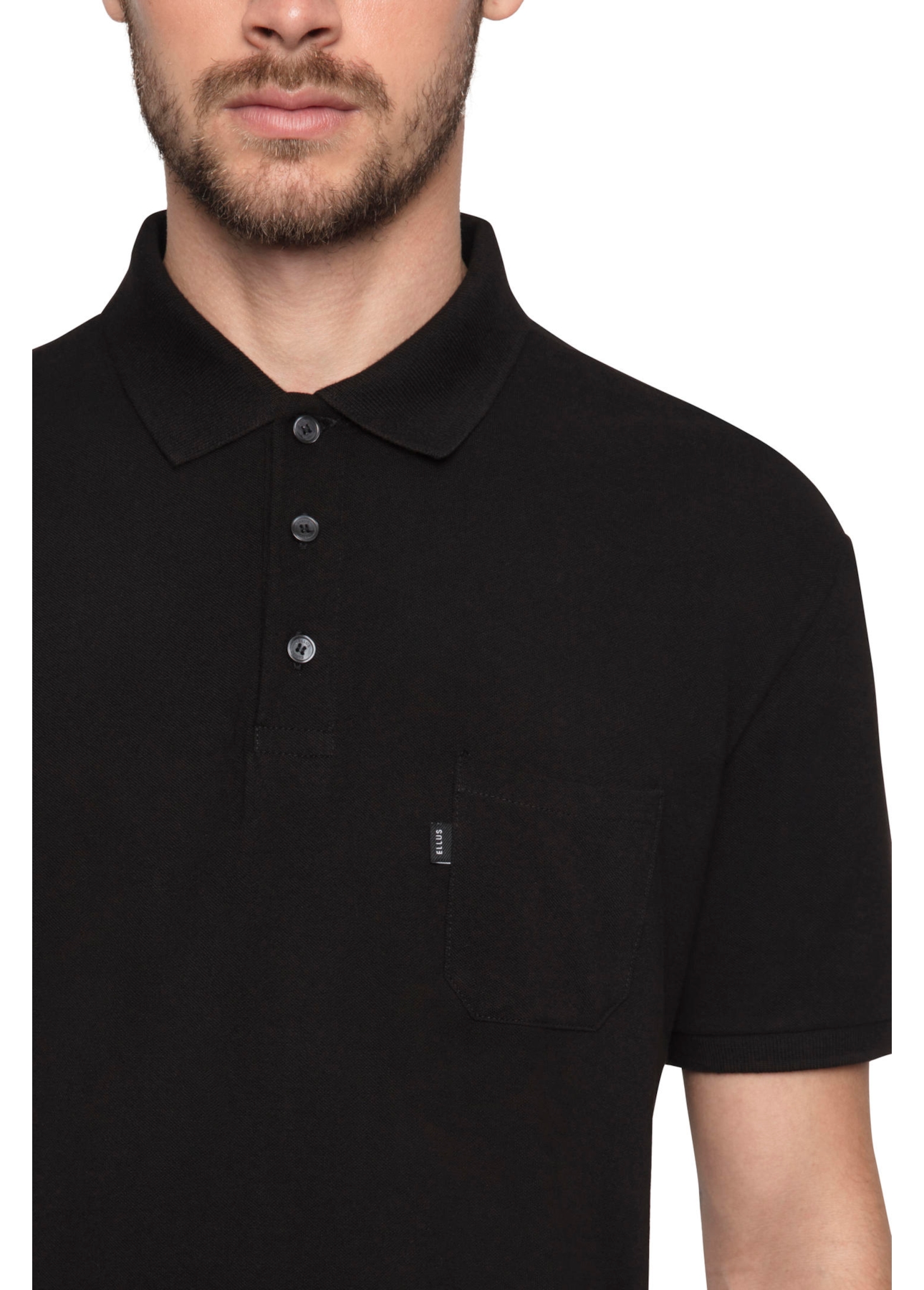 Polo Piquet Pocket Classic Mc Preto