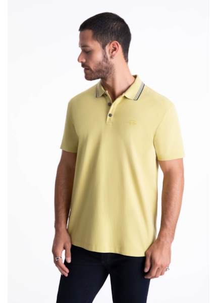 Polo Piquet Trademark Ellus Classic Amarelo Claro