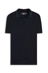 Polo Piquet Visco Blend Mc Preto