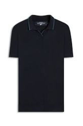 Polo Piquet Visco Blend Mc Preto