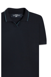Polo Piquet Visco Blend Mc Preto