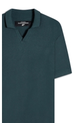 Polo Piquet Visco Blend Mc Verde Escuro