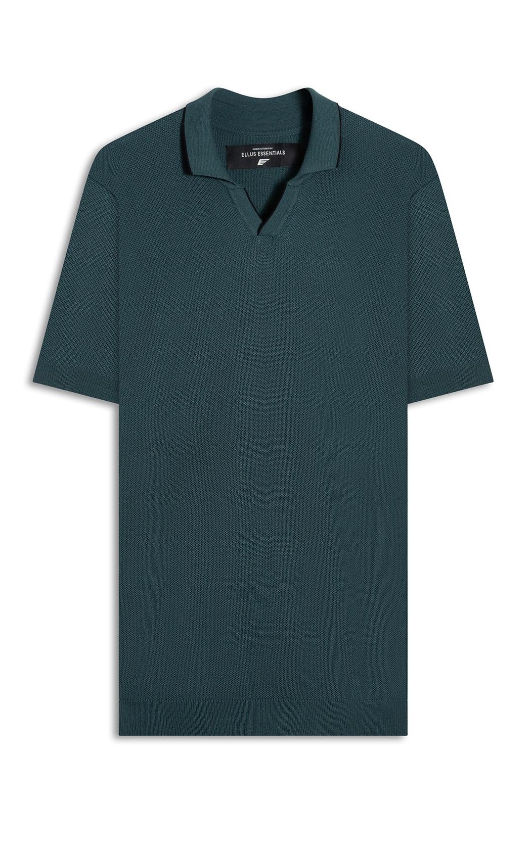 Polo Tricot Cotton Blend Verde Escuro