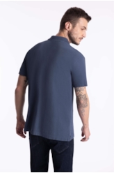 Polo Piquet Washed Ellus Dark Navy