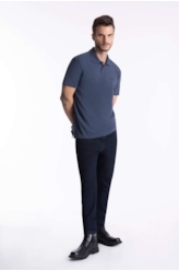 Polo Piquet Washed Ellus Dark Navy