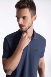 Polo Piquet Washed Ellus Dark Navy