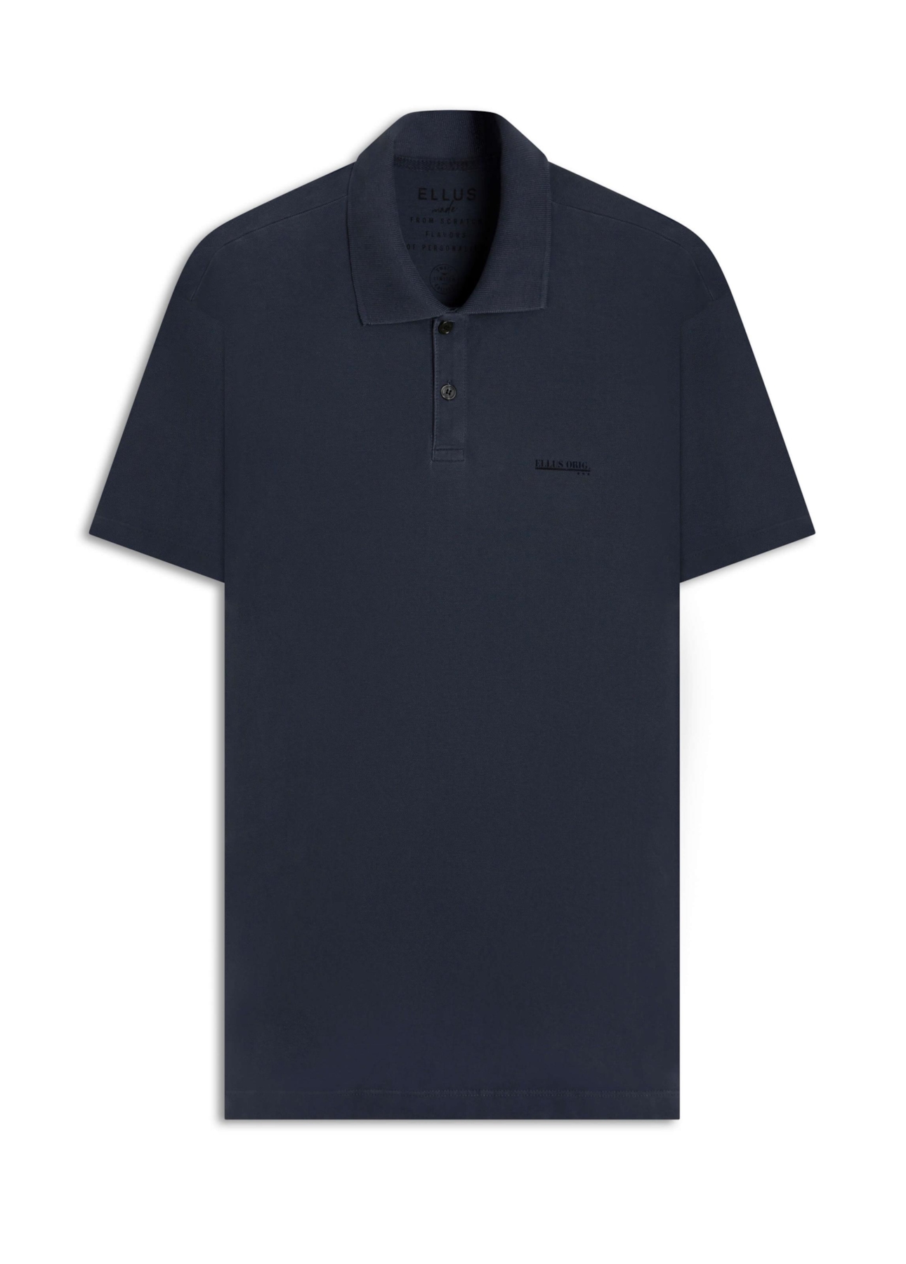 Polo Piquet Washed Ellus Dark Navy