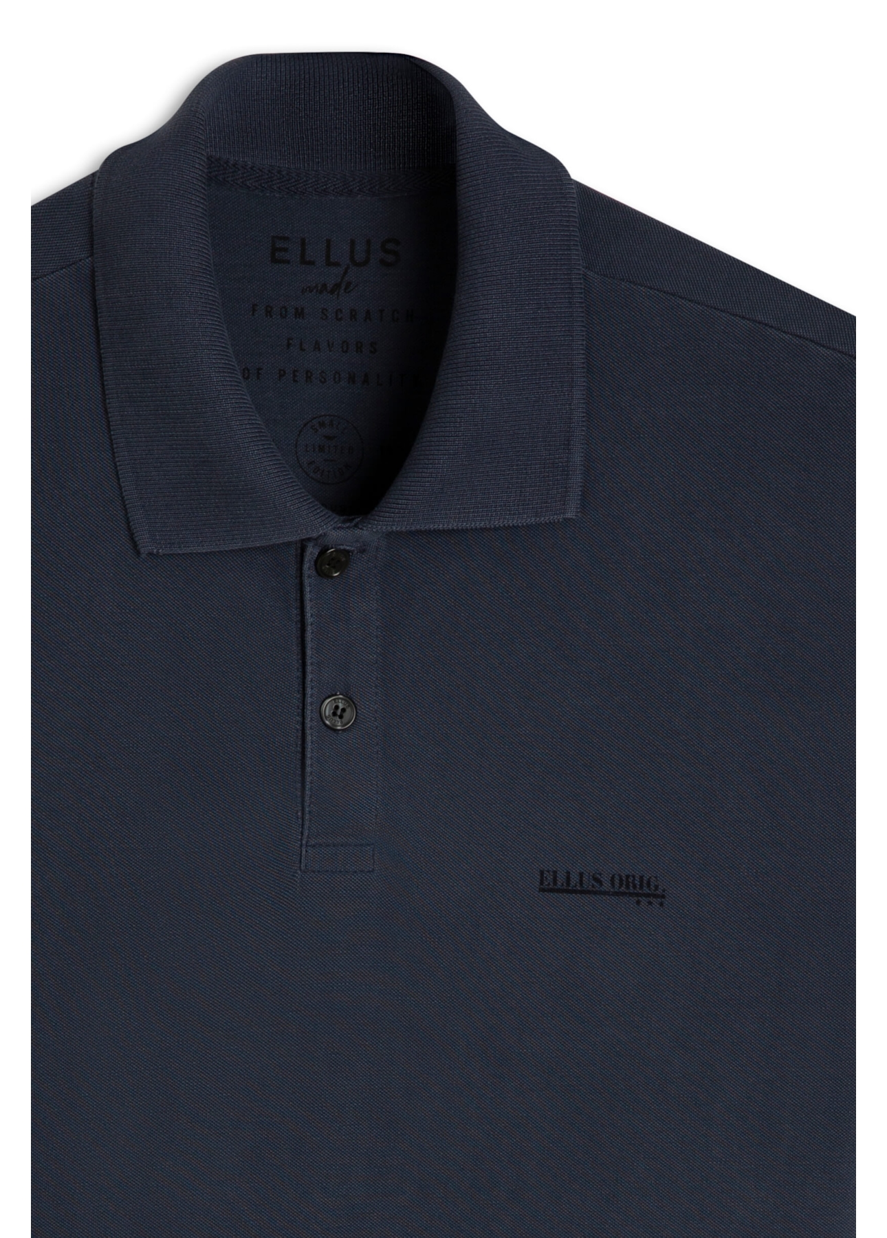 Polo Piquet Washed Ellus Dark Navy
