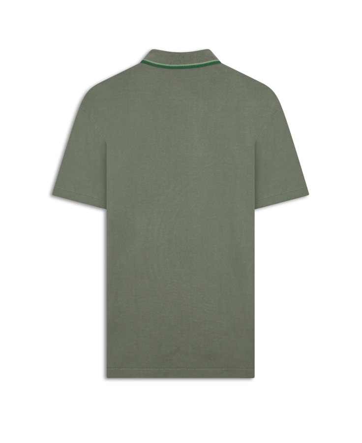 Polo Piquet Washed Ellus Frisos Classic Verde Army