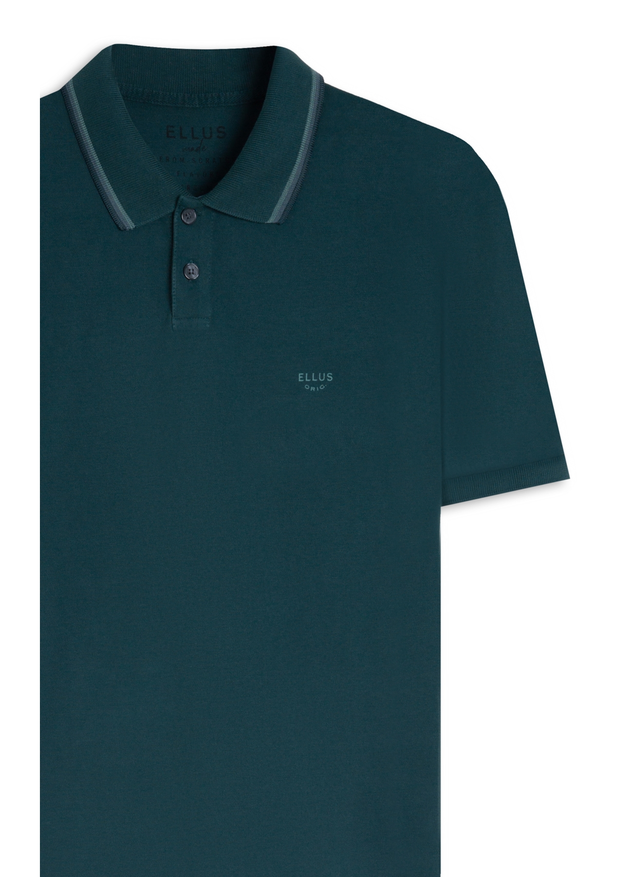 Polo Piquet Washed Ellus Frisos Classic Verde Jade