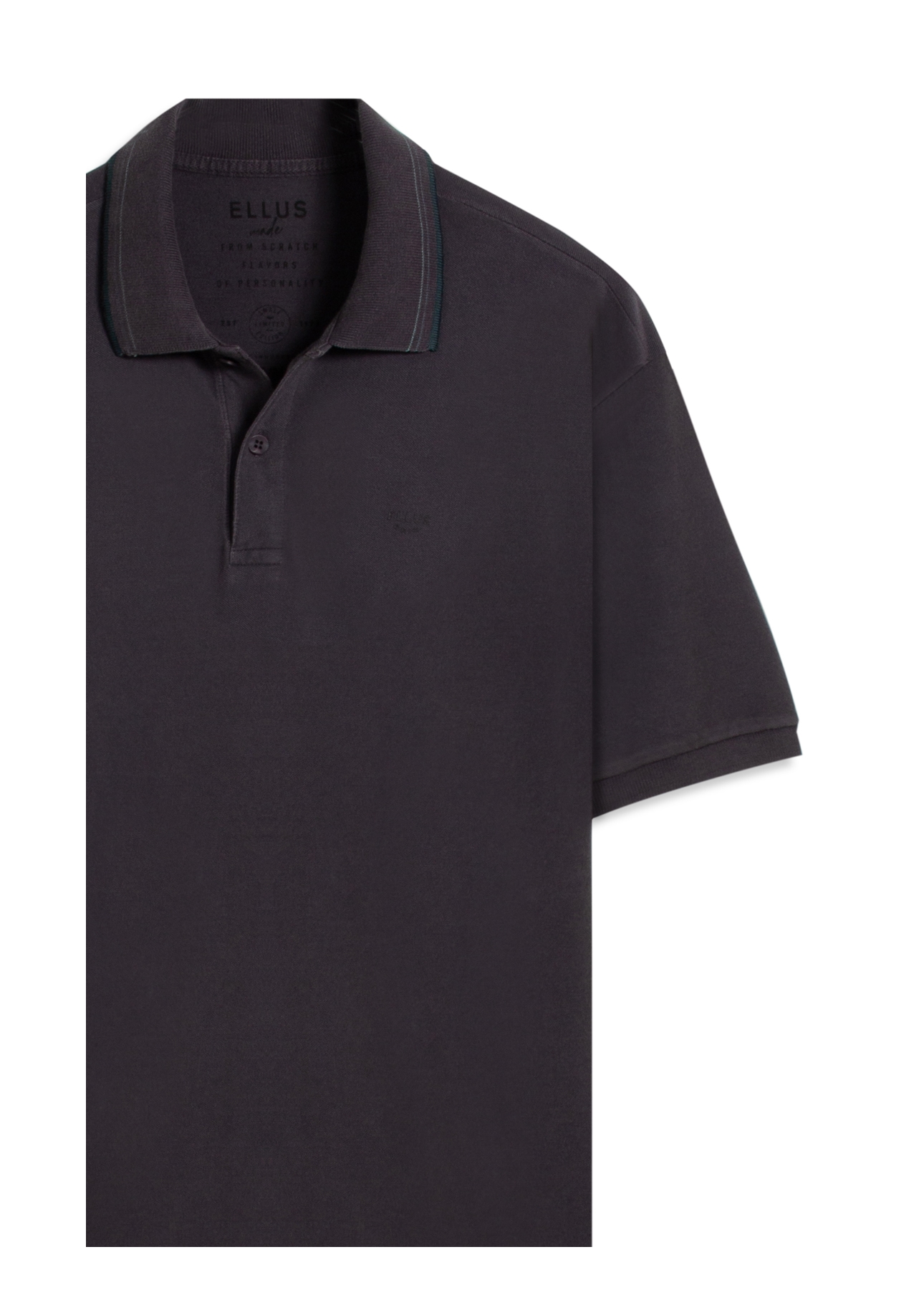 Polo Piquet Washed Ellus Plumbo