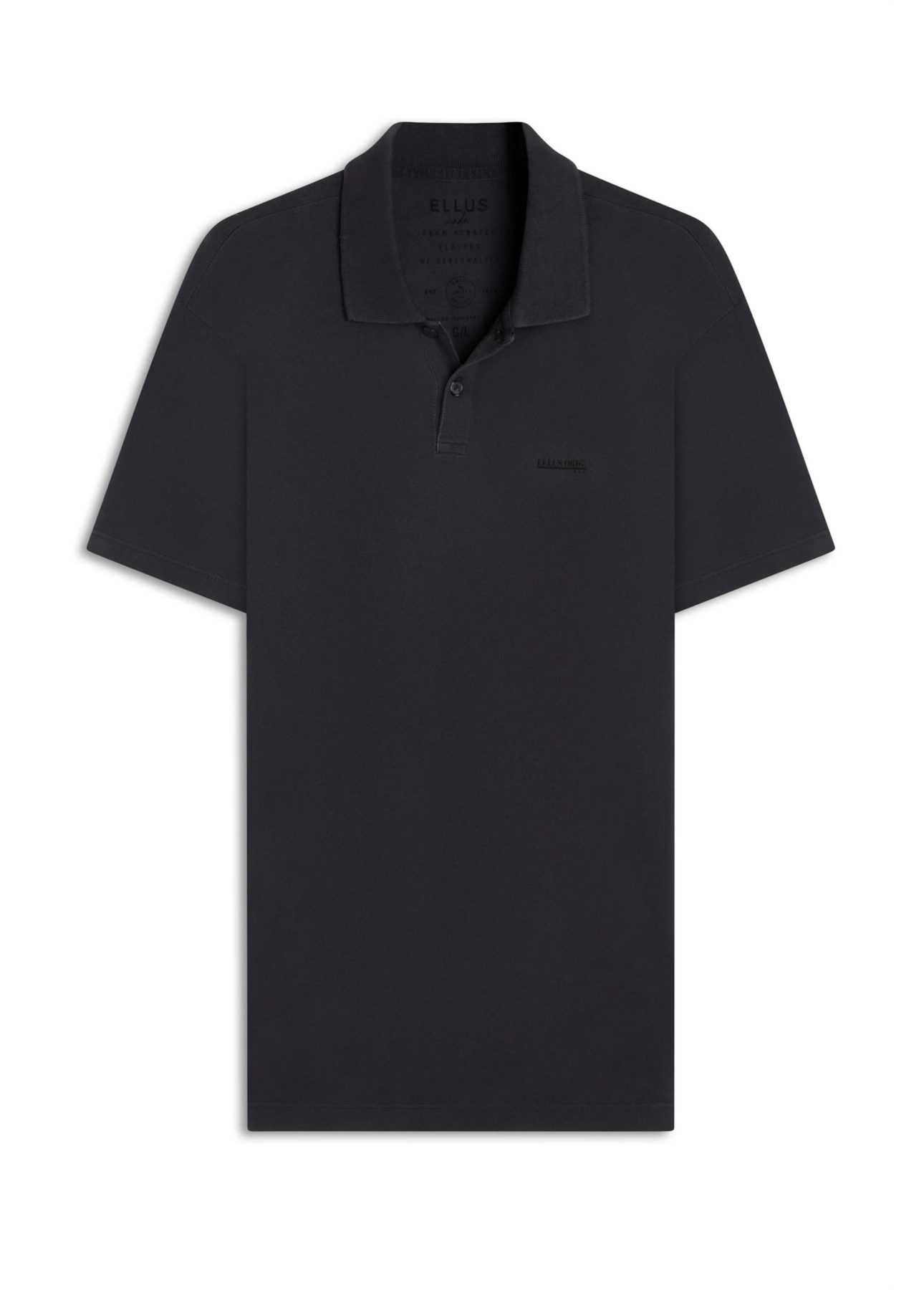 Polo Piquet Washed Ellus Preto
