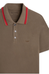 Polo Piquet Washed Mirror Tabaco