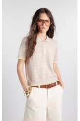 Polo Power Knit Piping Natural