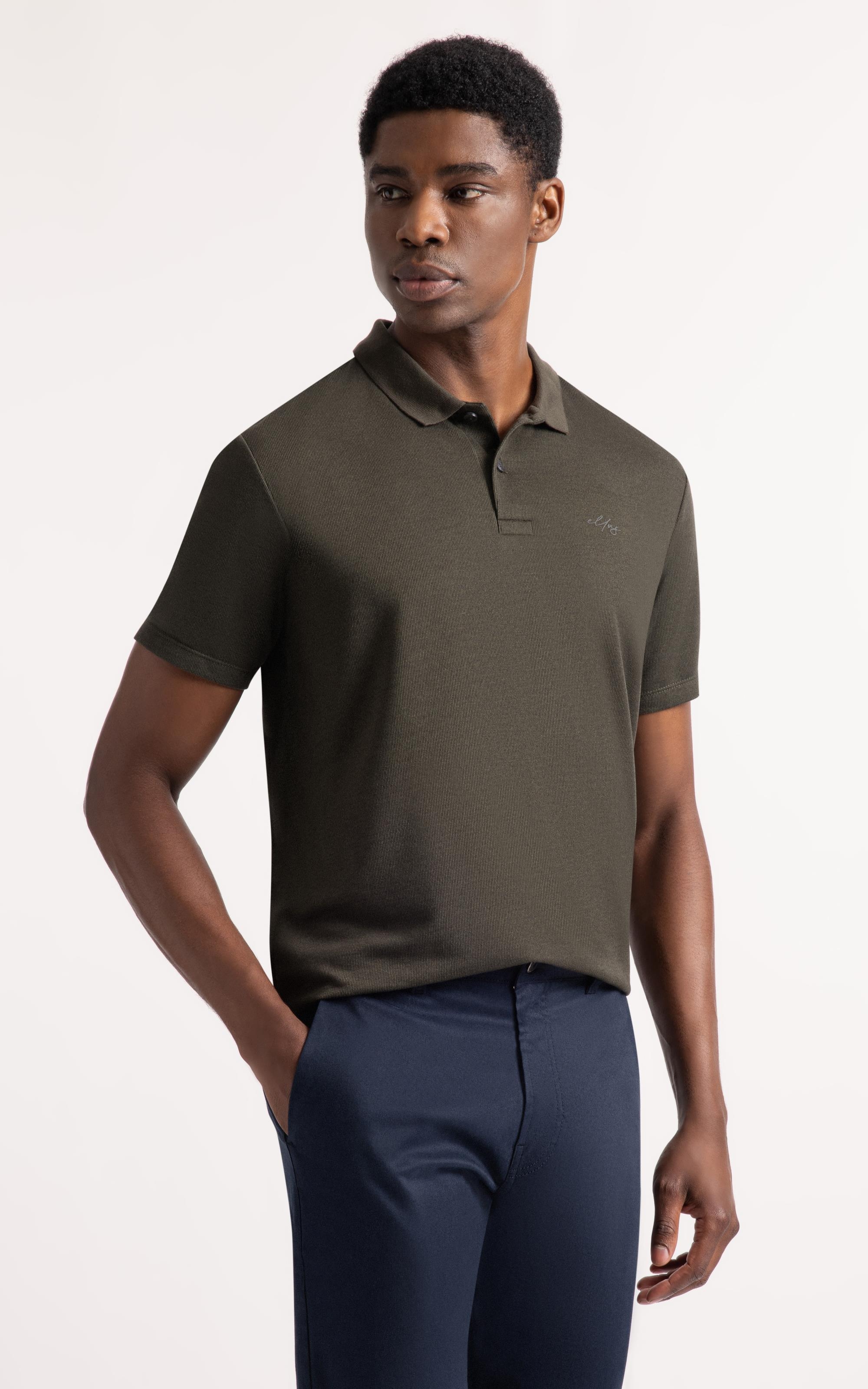 【Miller for ADAM ET ROPE'】Polo Tee-ブラウン Miller for ADAM ET ROPE'】別注POLOTEE（Tシャツ/カットソー
