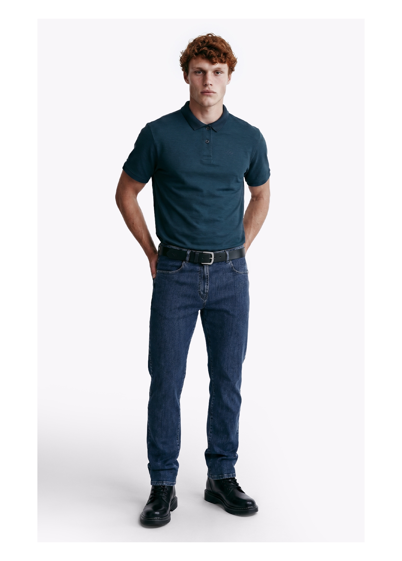 Polo Rib Fine Ellus Classic Petroleo