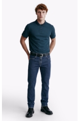 Polo Rib Fine Ellus Classic Petroleo
