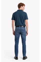 Polo Rib Fine Ellus Classic Petroleo