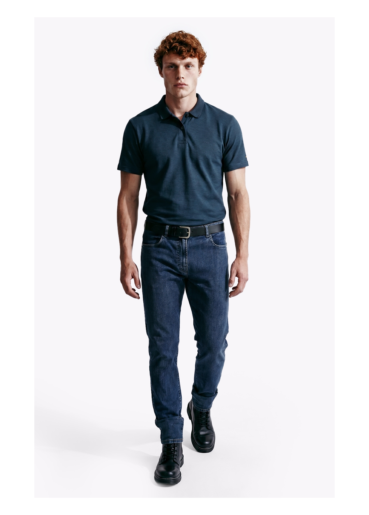 Polo Rib Fine Ellus Classic Petroleo