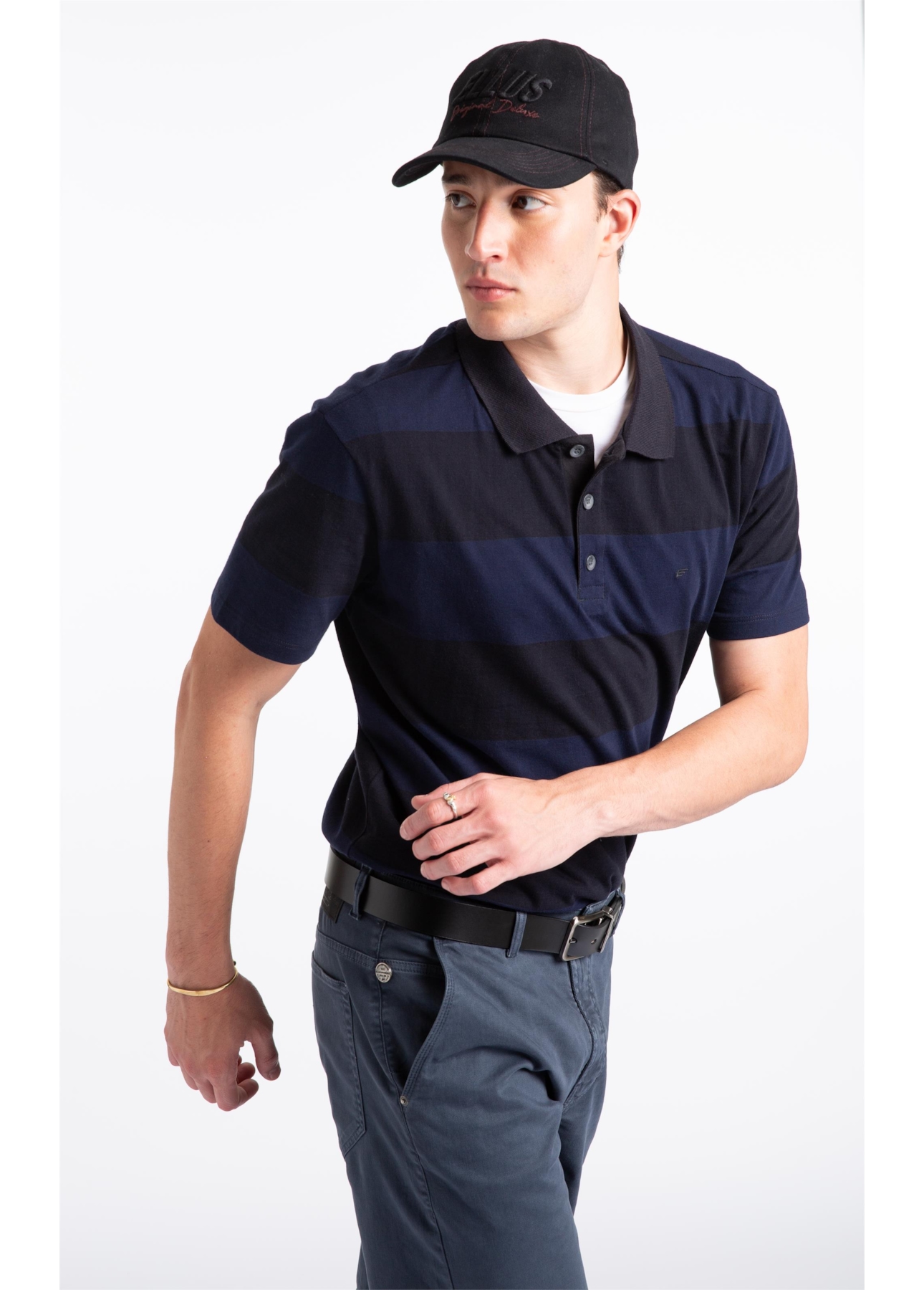 Polo Rugby Bold Stripes Easa Classic Mc Purple Blue
