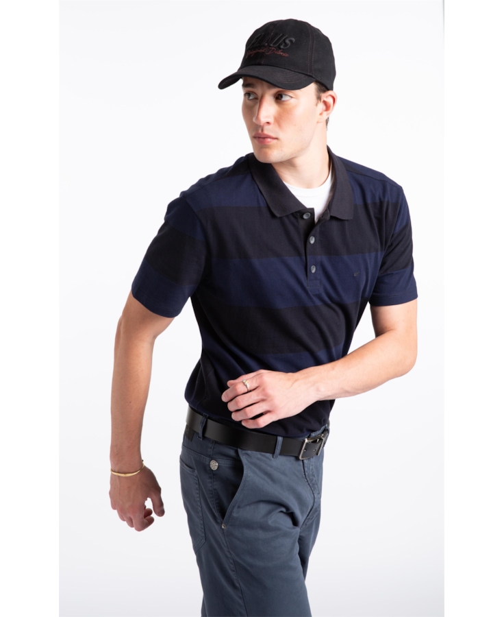 Polo Rugby Bold Stripes Easa Classic Mc Purple Blue