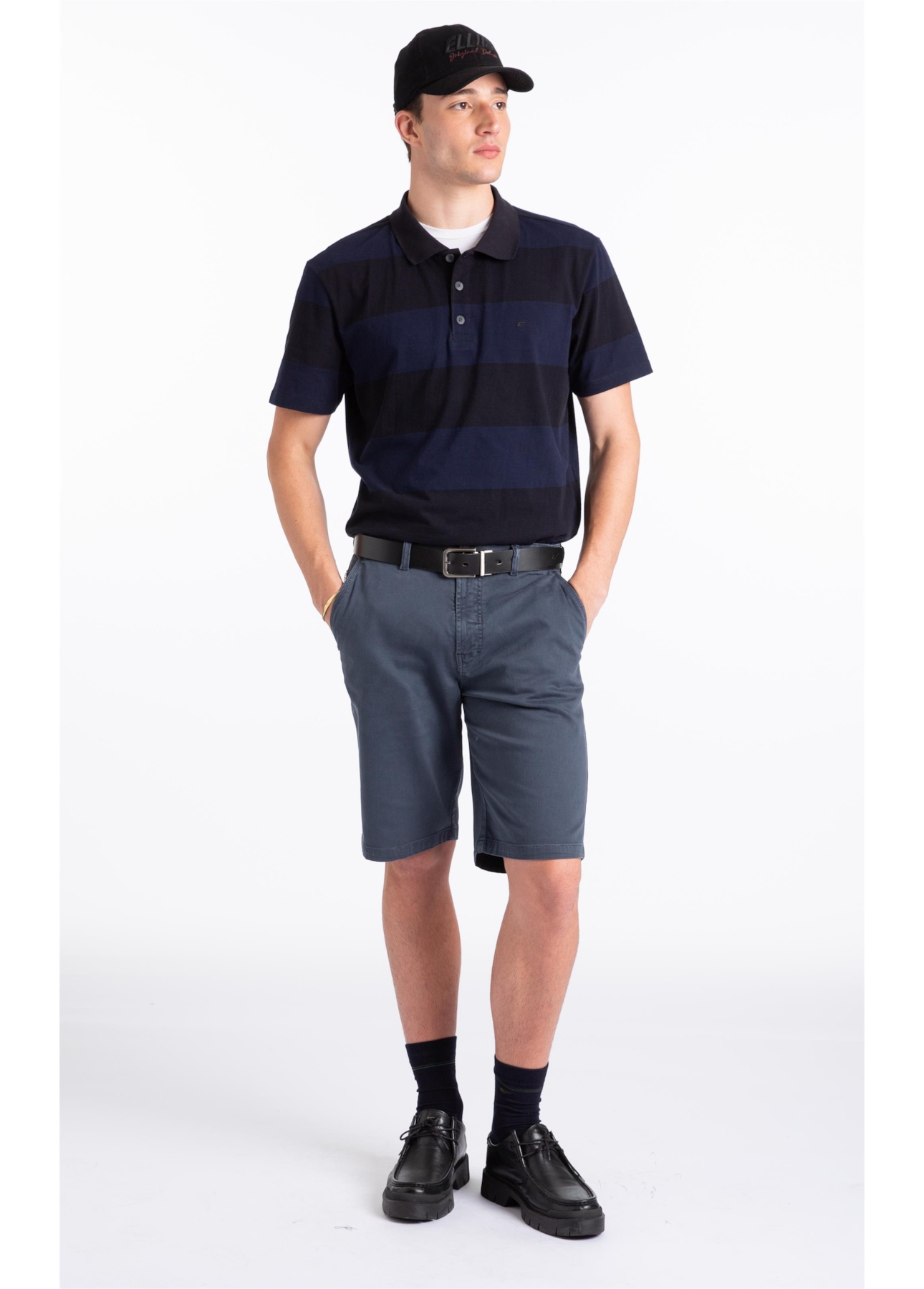 Polo Rugby Bold Stripes Easa Classic Mc Purple Blue