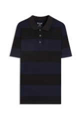 Polo Rugby Bold Stripes Easa Classic Mc Purple Blue