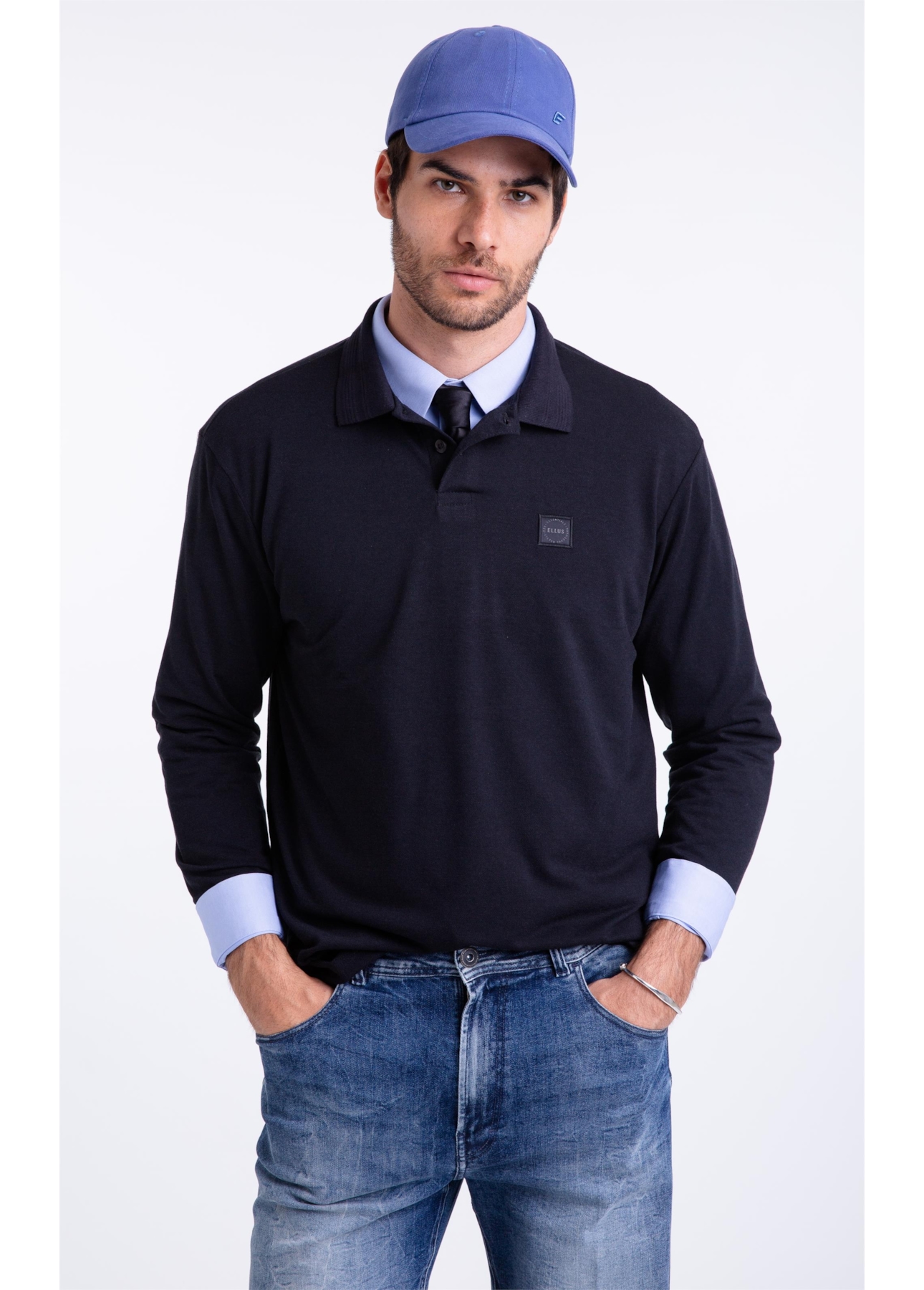Polo Techno Visco Label Ml Preto