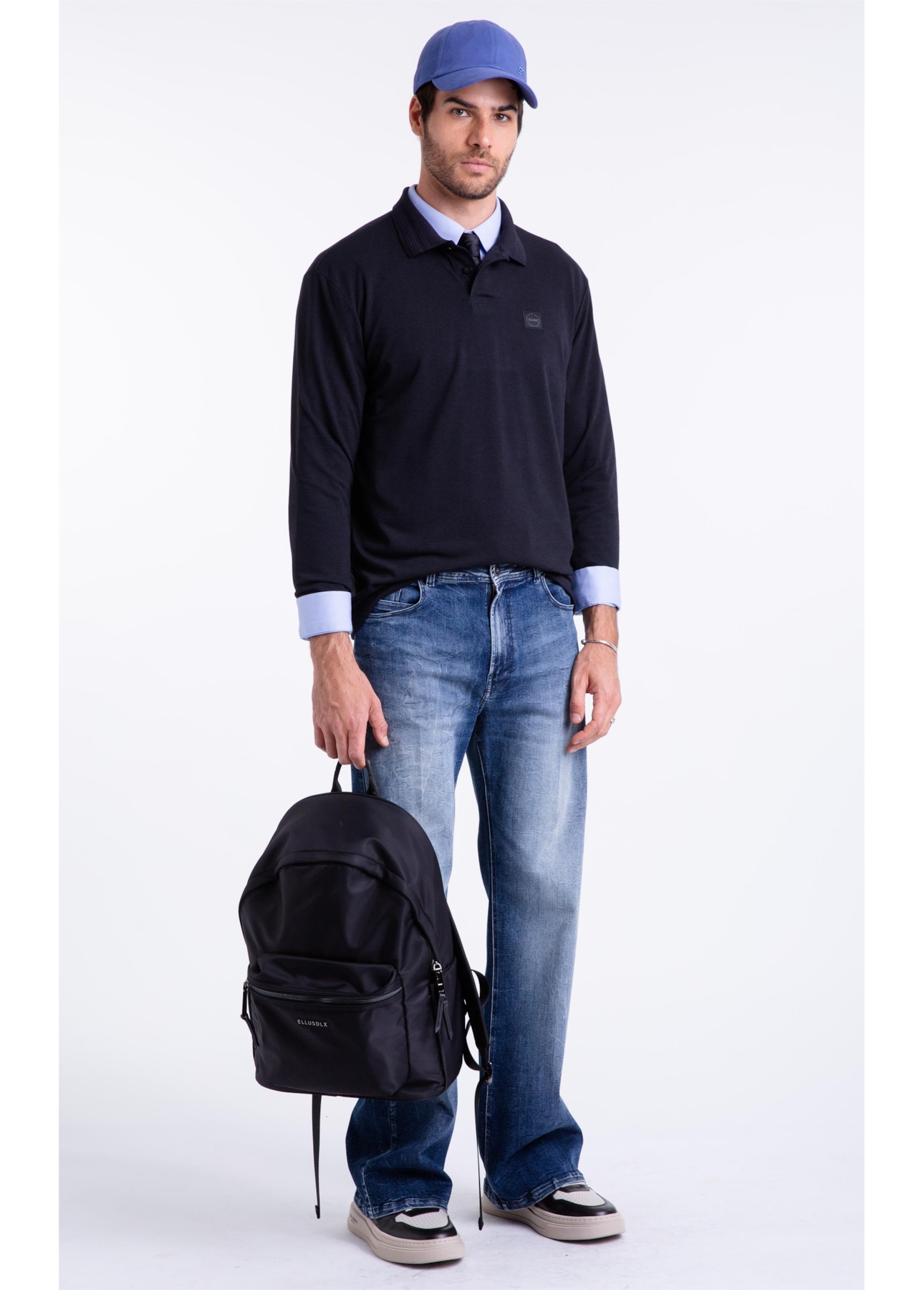 Polo Techno Visco Label Ml Preto