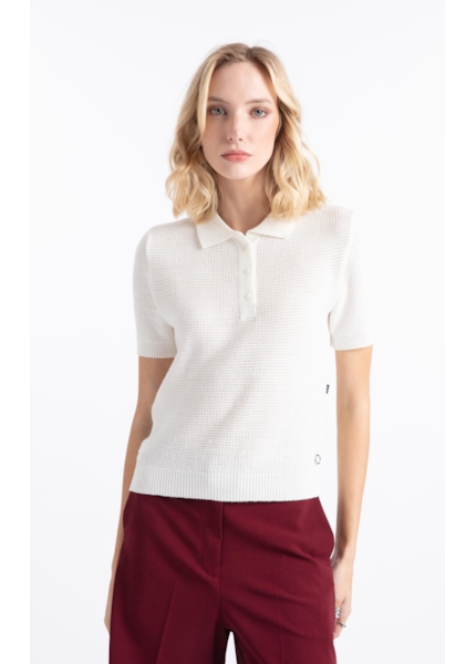 Polo Tricot Basic Knit Off White
