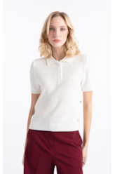 Polo Tricot Basic Knit Off White