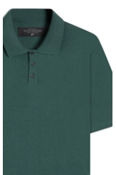 Polo Tricot Cotton Blend Verde Escuro