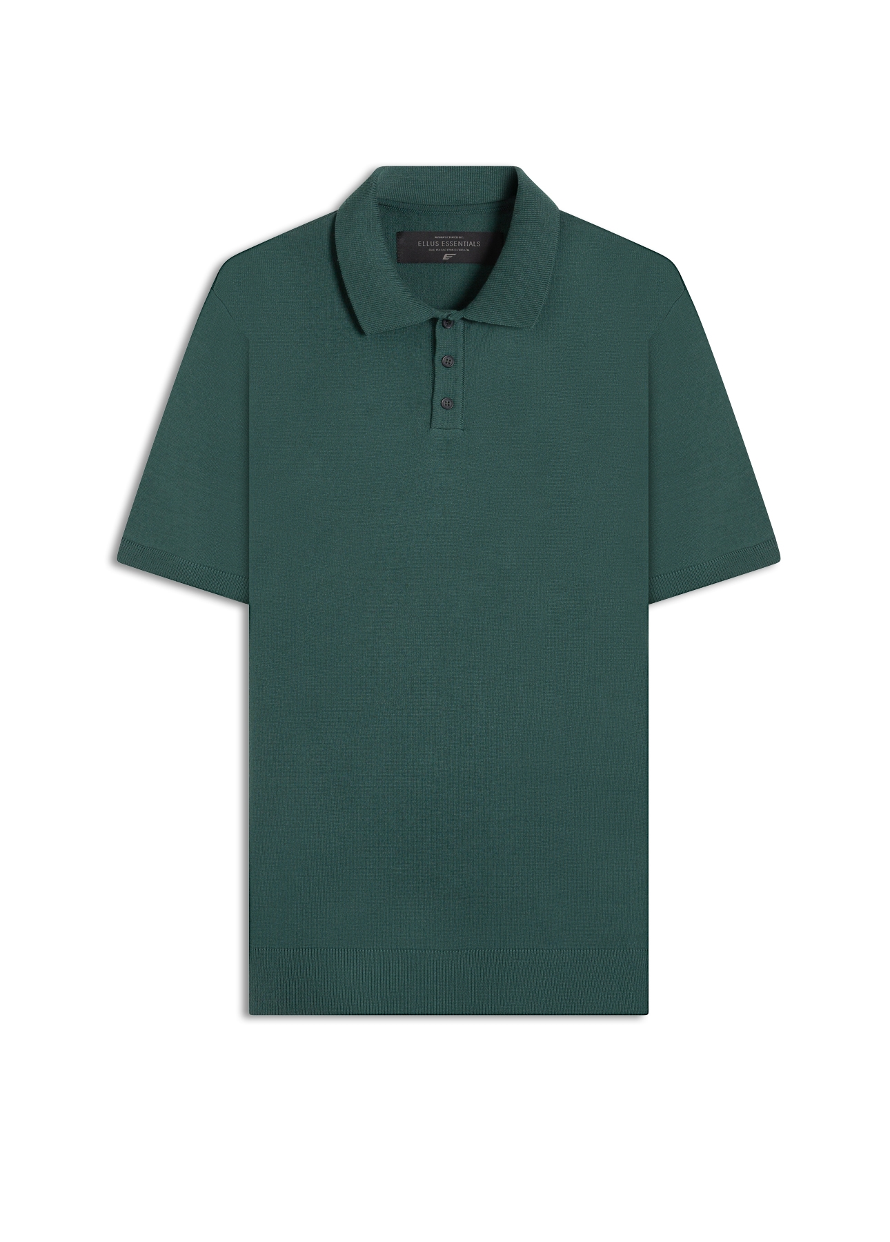 Polo Tricot Cotton Blend Verde Escuro