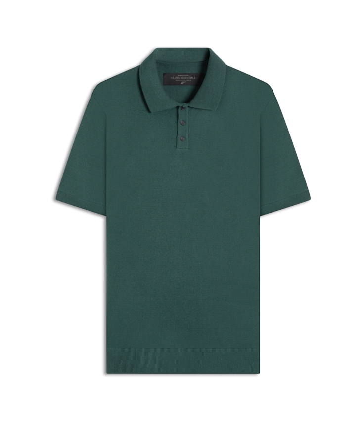 Polo Tricot Cotton Blend Verde Escuro