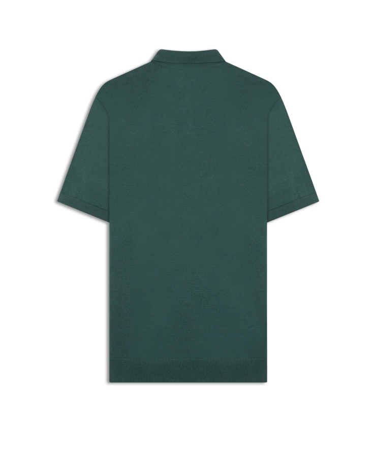 Polo Tricot Cotton Blend Verde Escuro
