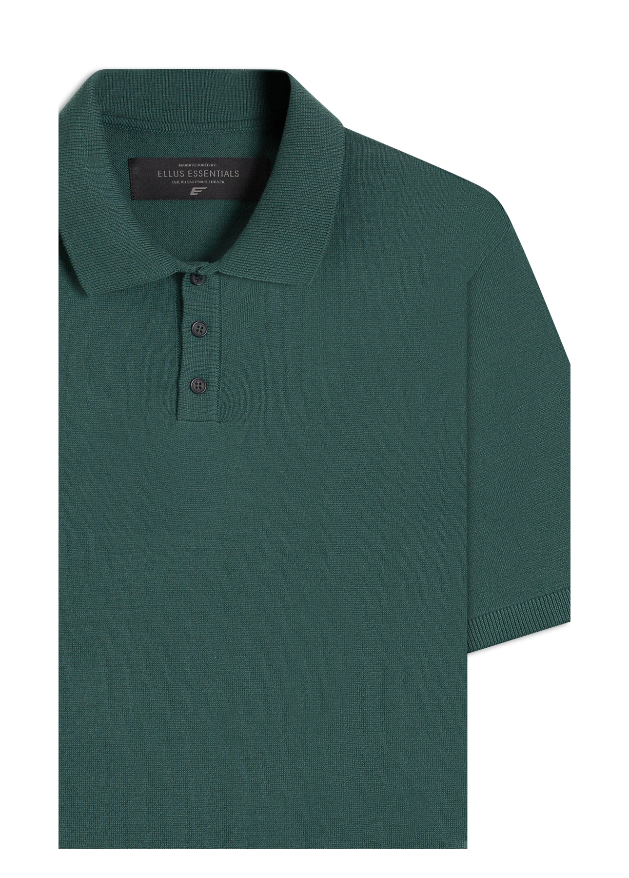 Polo Tricot Cotton Blend Verde Escuro