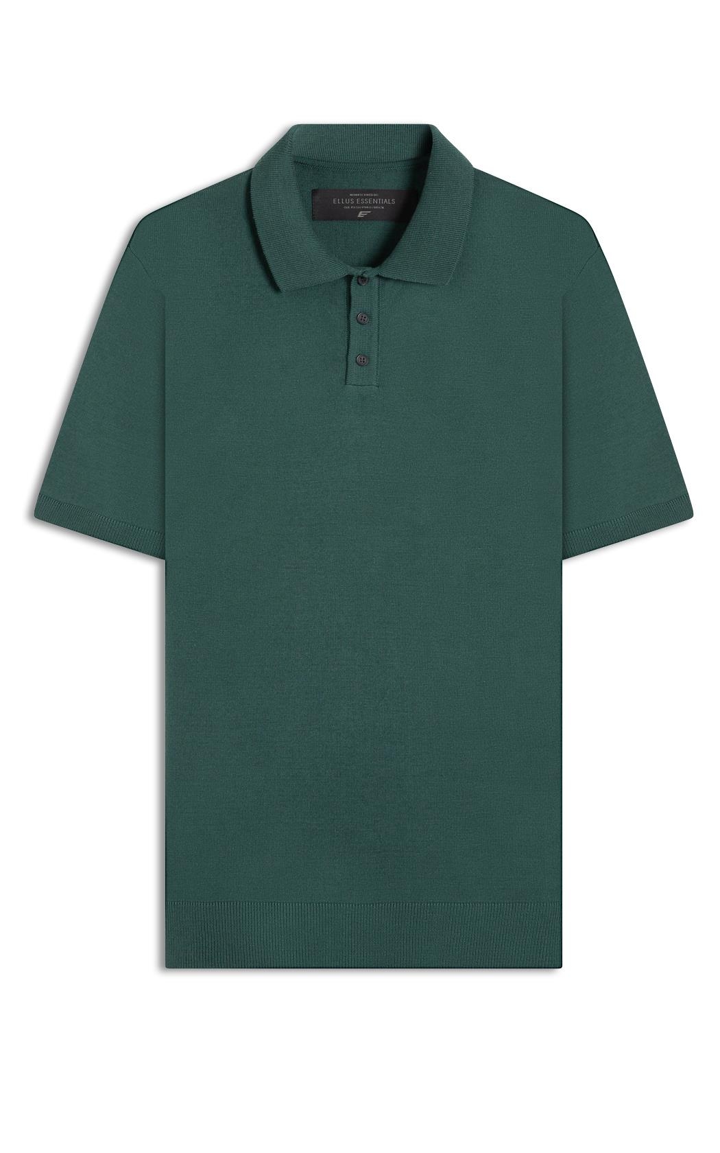 Polo Tricot Cotton Blend Verde Escuro