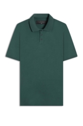 Polo Tricot Cotton Blend Verde Escuro
