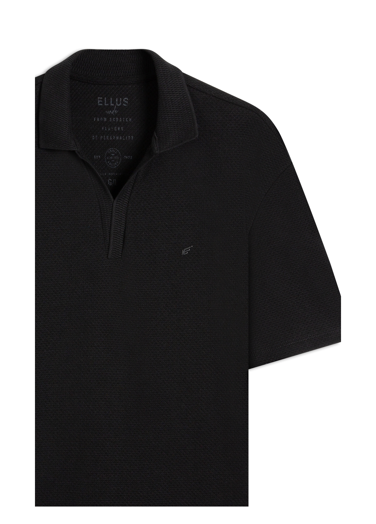 Polo Tricot Fine Ellus Metal Preto