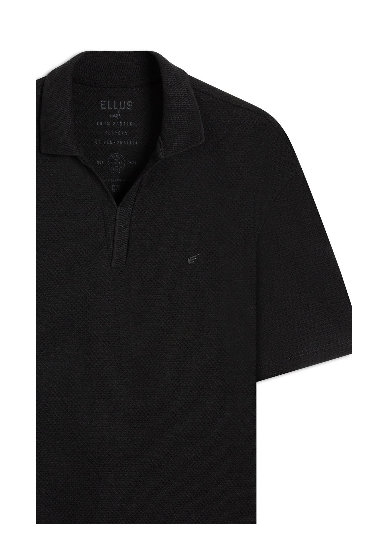 Polo Tricot Fine Ellus Metal Preto