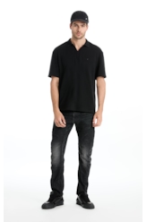 Polo Tricot Fine Ellus Metal Preto