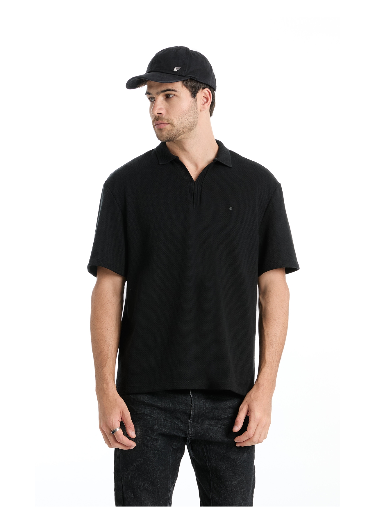 Polo Tricot Fine Ellus Metal Preto