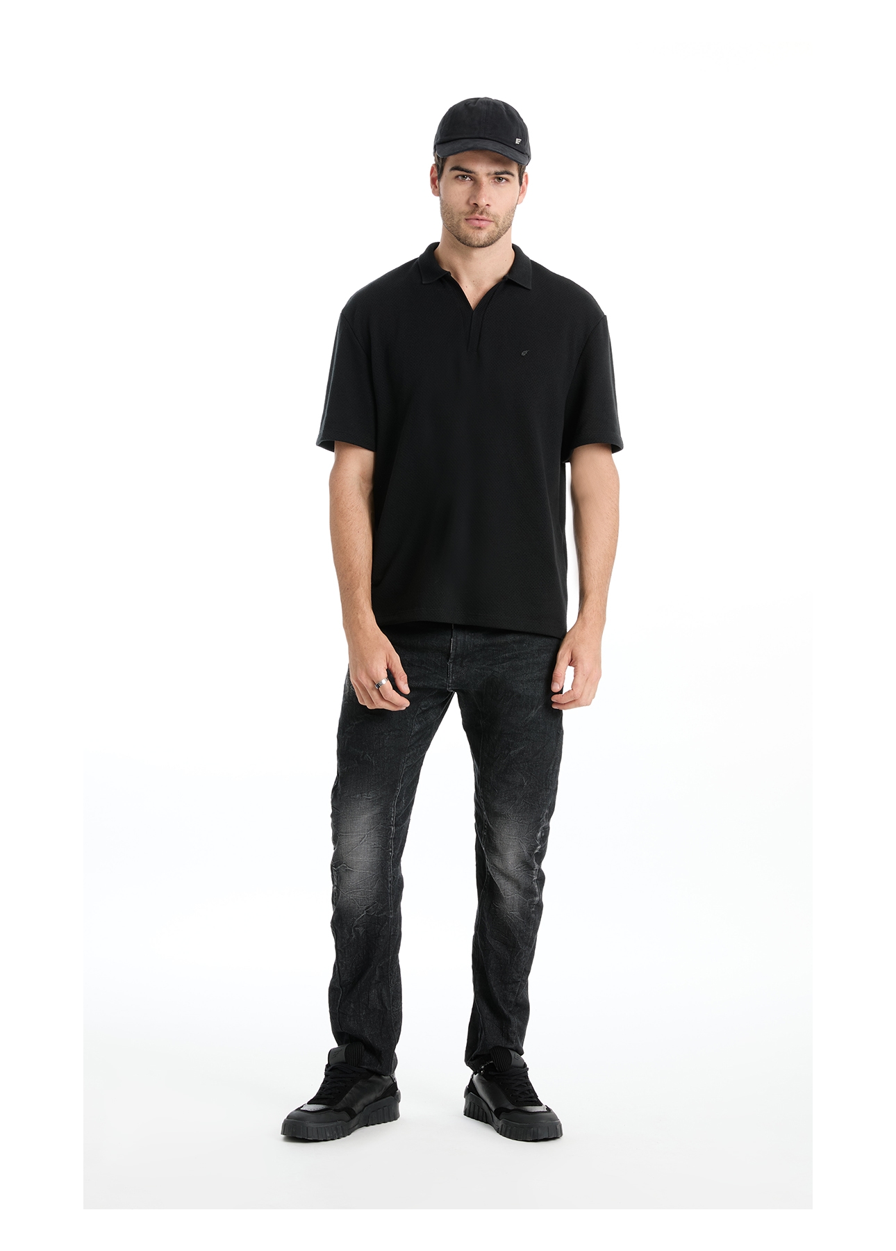 Polo Tricot Fine Ellus Metal Preto
