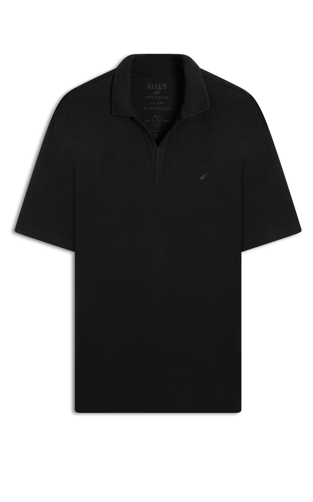Polo Tricot Fine Ellus Metal Preto
