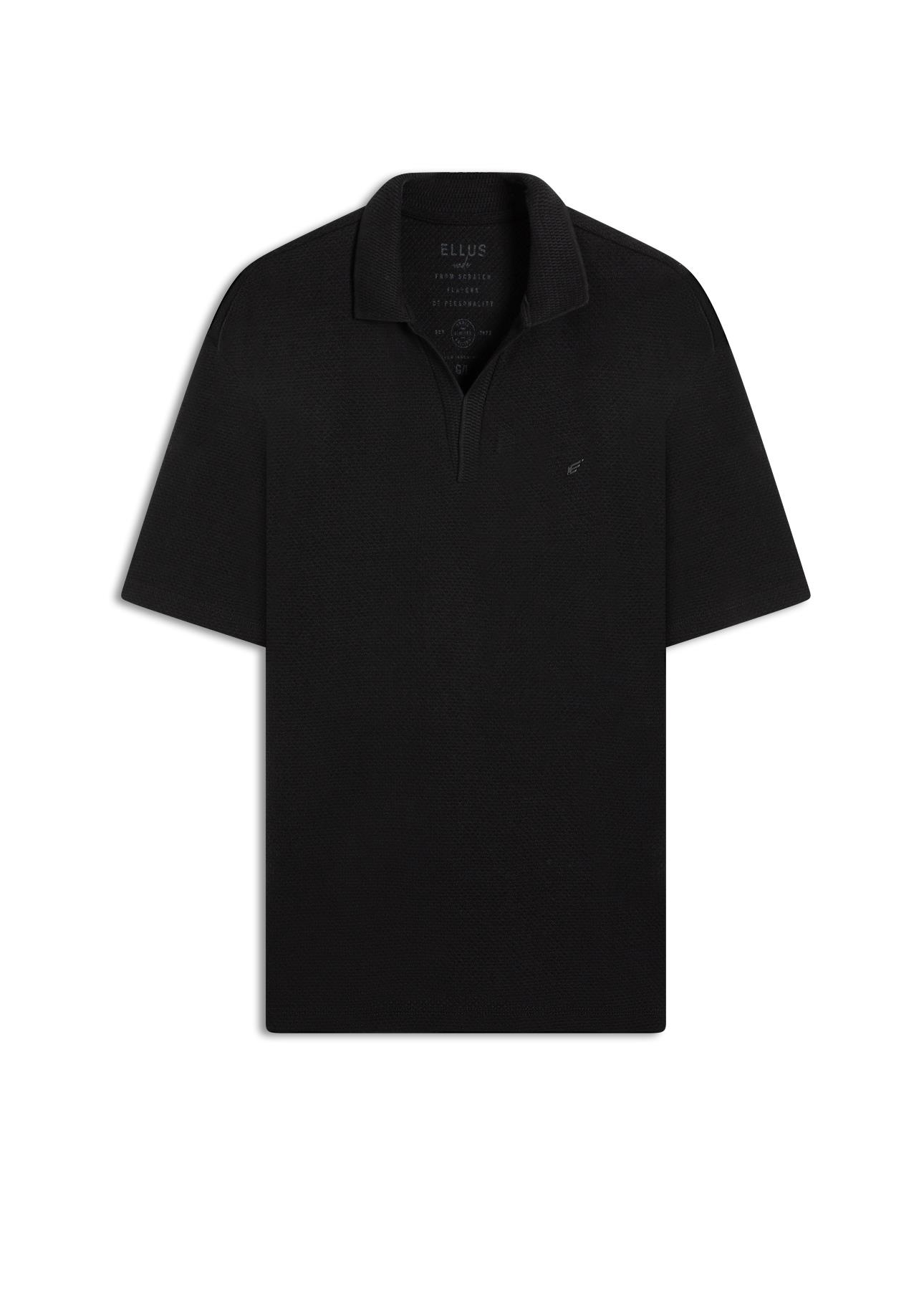 Polo Tricot Fine Ellus Metal Preto