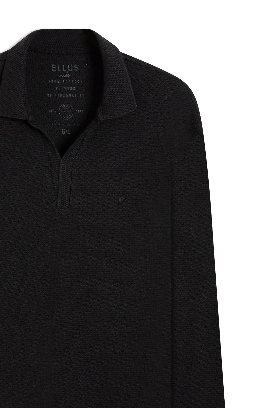 Polo Tricot Fine Ellus Metal Preto