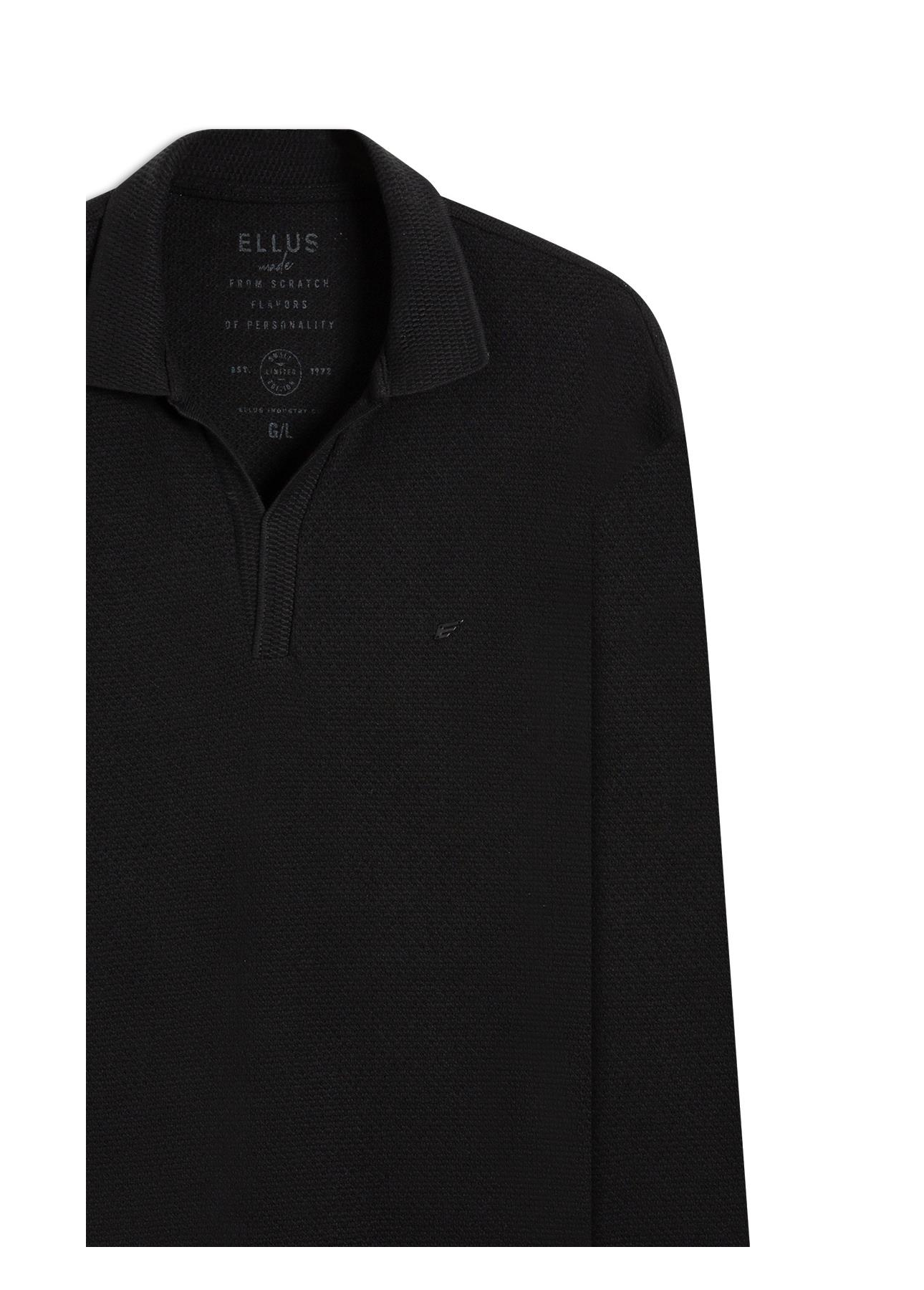 Polo Tricot Fine Ellus Metal Preto